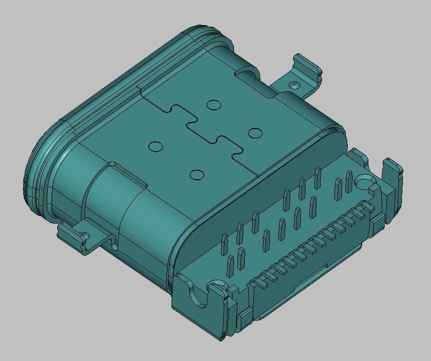 USB 3.1 CF WATERPROOF CL=0.30 沉板1.40mm DIP TYPE