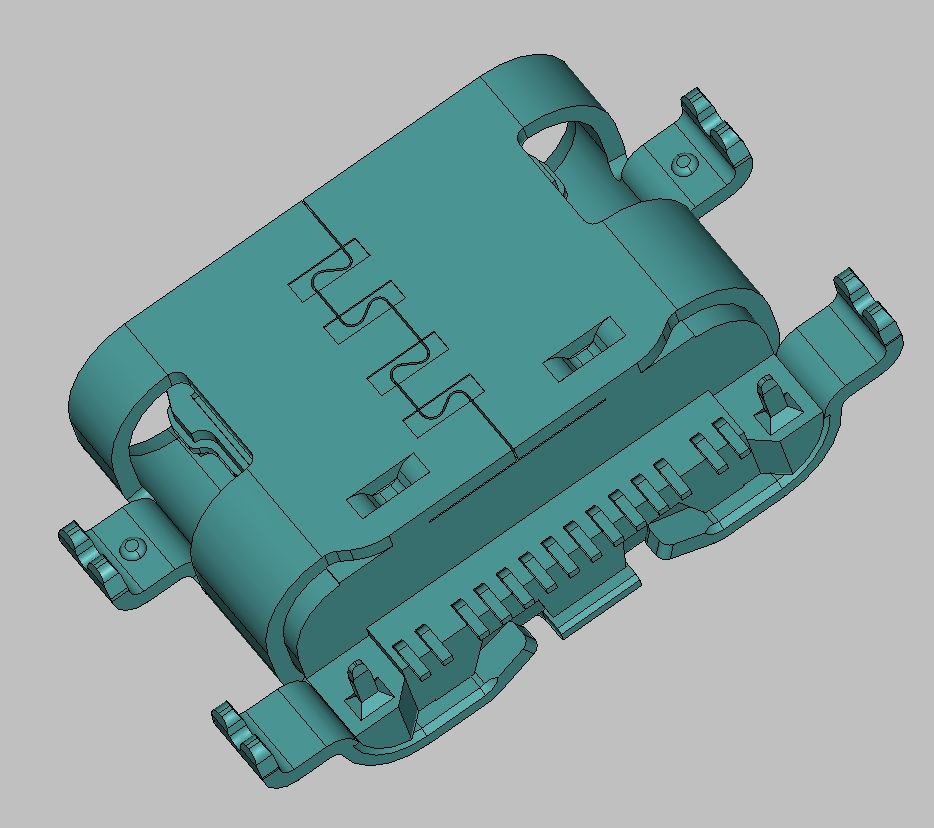 TYPE-C 14PIN板上高为1.60mm