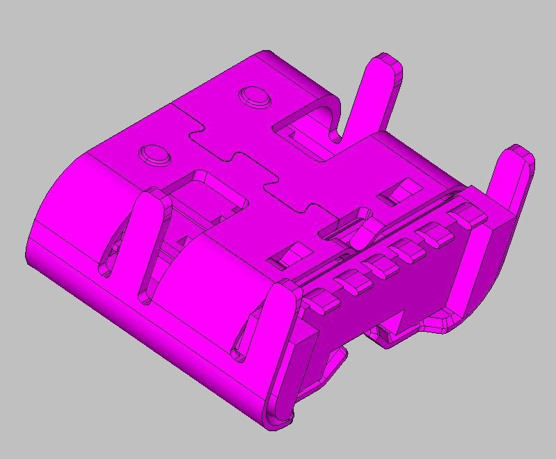 USB C F 6PIN脚长1.0 CONN