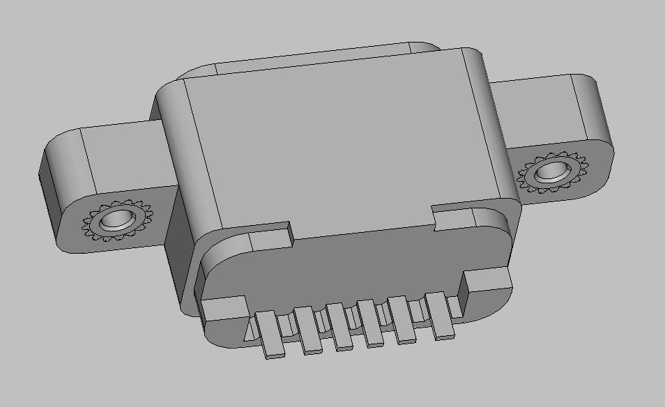 C F 单排6P一体式带螺母防水型母座