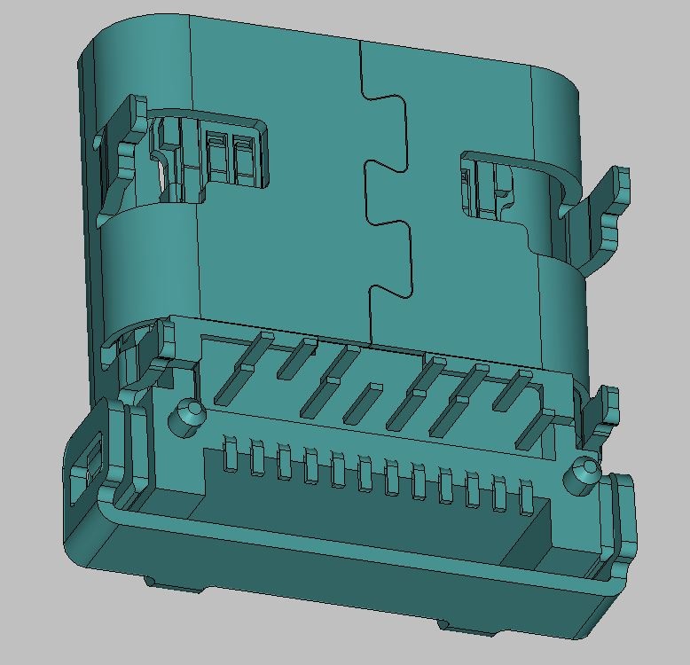 USB TYPE C 24PIN CH1.73 DIP+SMT 脚长0.90