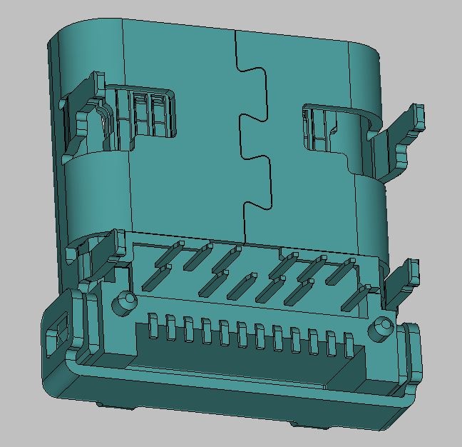 USB TYPE C 24PIN CH1.73 DIP+SMT 脚长1.55