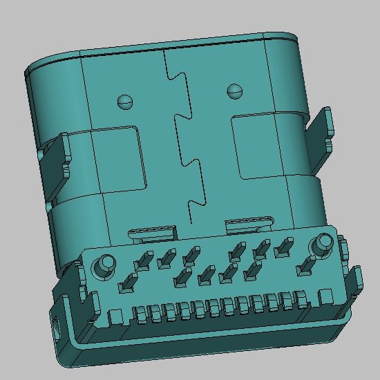 USB TYPE C 24PIN CH2.75 H4.46mm DIP TYPE