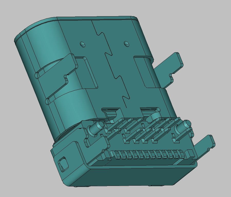 USB 3.1 TYPE C FEMALE CL1.75 H3.46mm DIP TYPE