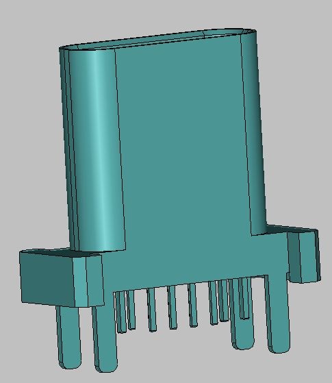 USB TYPE-C 16P母座立式直插 H=10.5