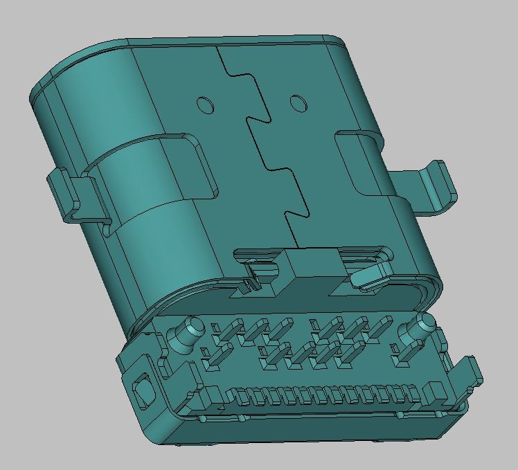 USB TYPE C Female Connector CL=0.29mm