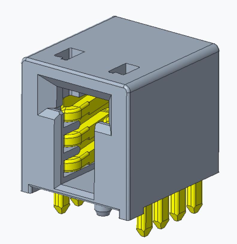 40A 2PIN POWER RA RECEPTACLE H=10.5mm