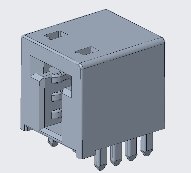 40A  POWER RA RECEPTACLE H=10.5mm
