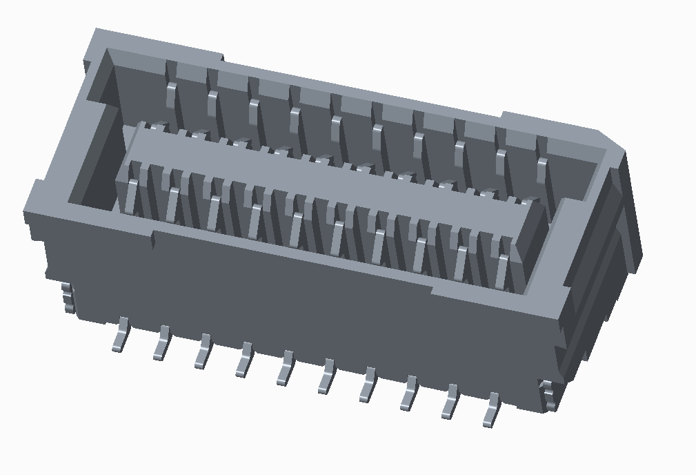JST 1.00mm PITCH 双排 带防呆柱CONN