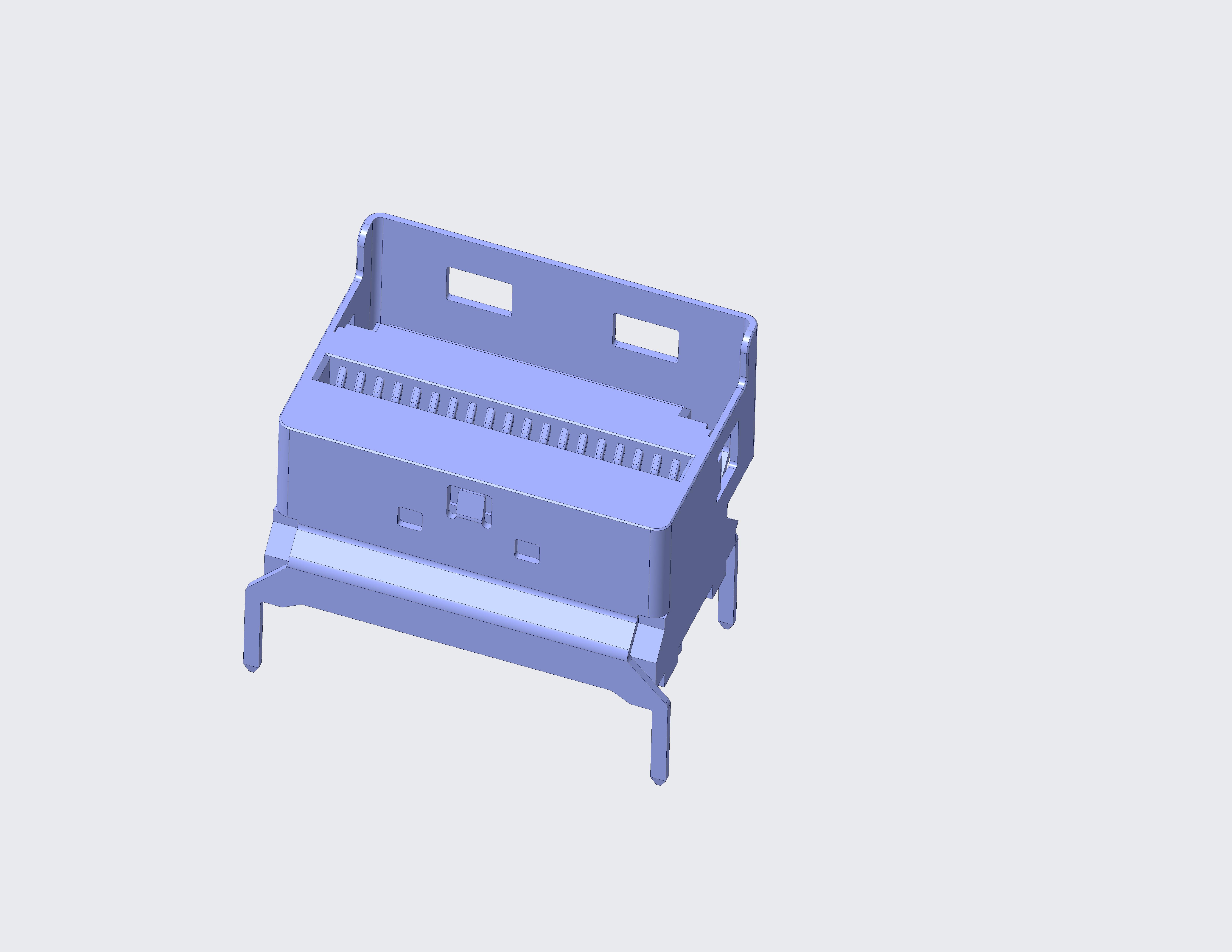 SlimSAS Low profile X4 Vertical Receptacle