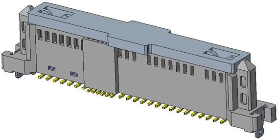 PCIe/SAS 68PIN V/T FEMALE (PCle Gen5) 持力片DIP