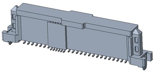 PCIe/SAS 68PIN V/T FEMALE 持力片DIP